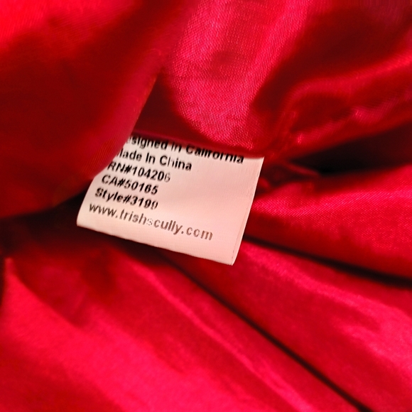 Trish Scully Child Velvet Dress with Red Fur, Sequin & Bead Trim 24 Months - Picture 12 of 15